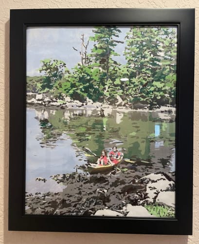 Customer photo review of Custom Landscape Paint By Numbers