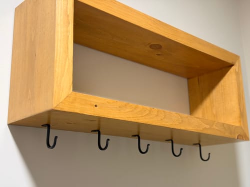 Customer photo review of Rustic Square Floating Shelves