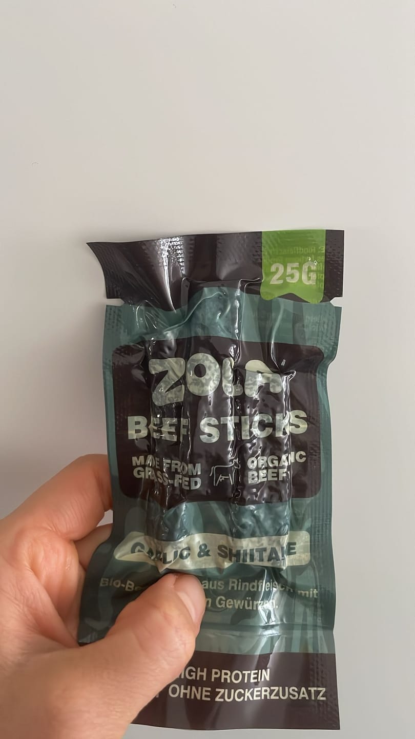 Customer photo review of Beef Stick Garlic Shiitake BIO