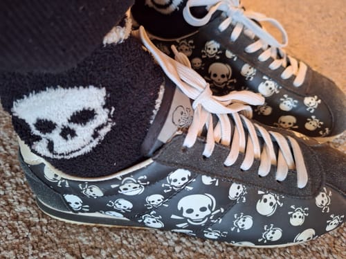 Customer photo review of Just Love Skulls & Bones Shoes