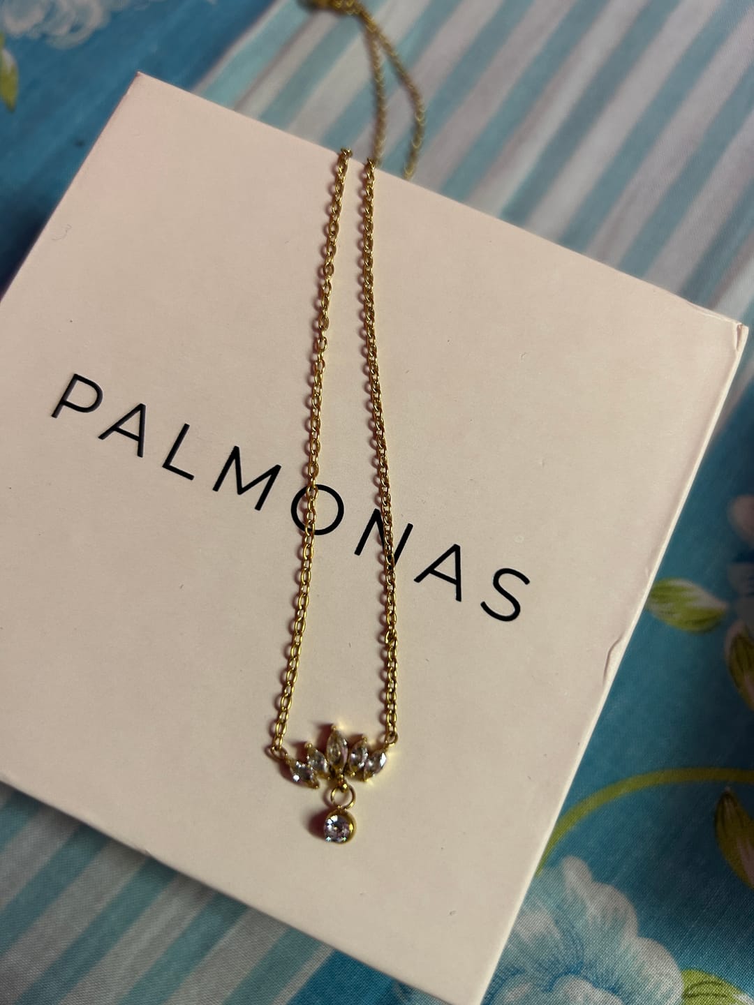 Customer photo review of Floral Fantasy Gold Necklace