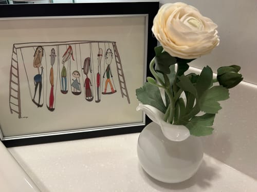 Customer photo review of Real Touch Ranunculus Stem | White