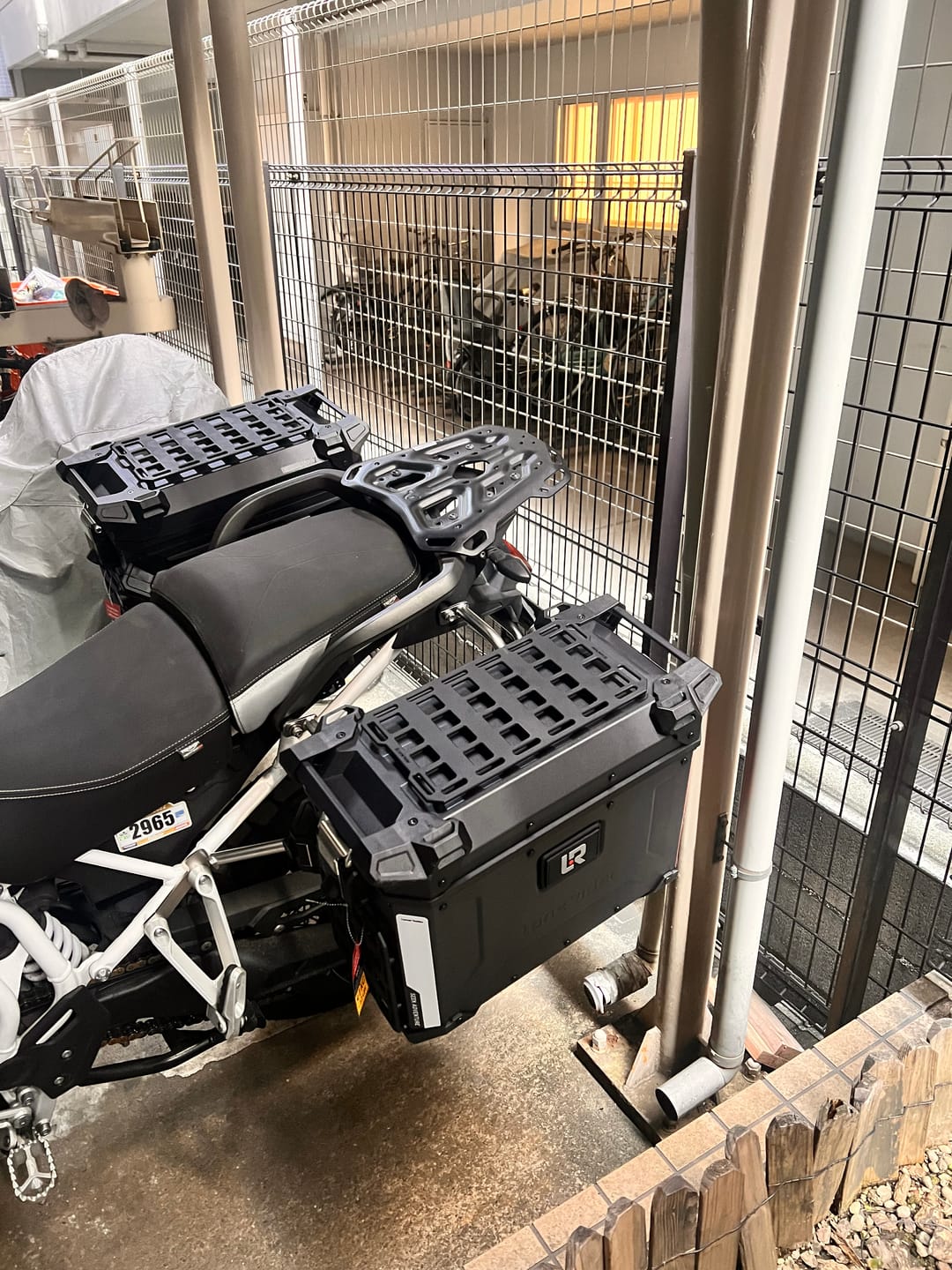 Customer photo review of MotoRacks – Motorcycle Luggage Pannier Racks