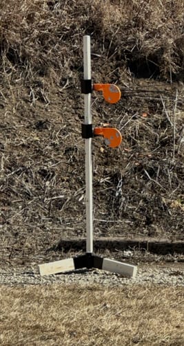 Customer photo review of 3/8" AR500 Steel Dueling Tree Target Paddle