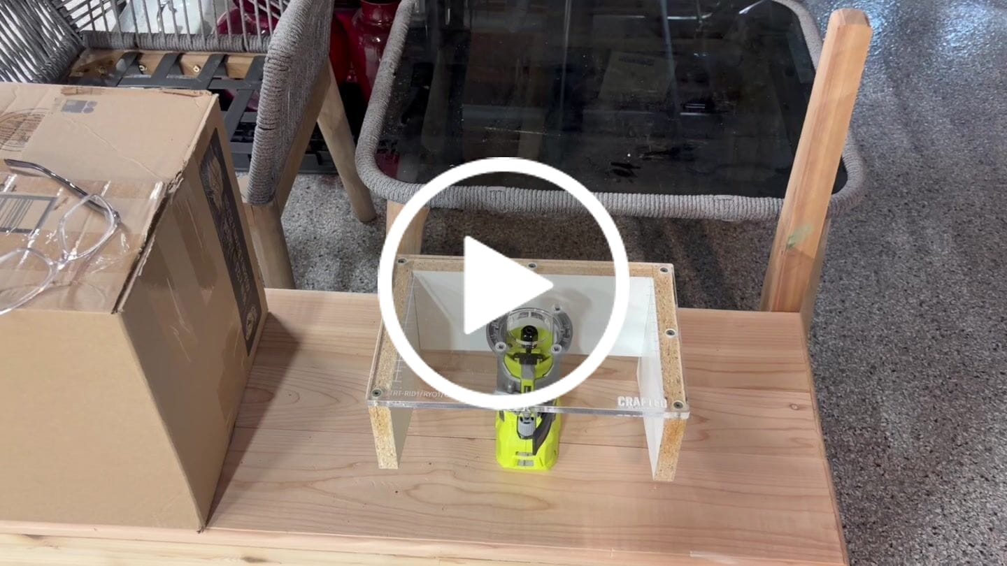 Customer video review of Ryobi One+ (P601/PCL424B/PBLRR01) Palm/Trim Router Table Plate