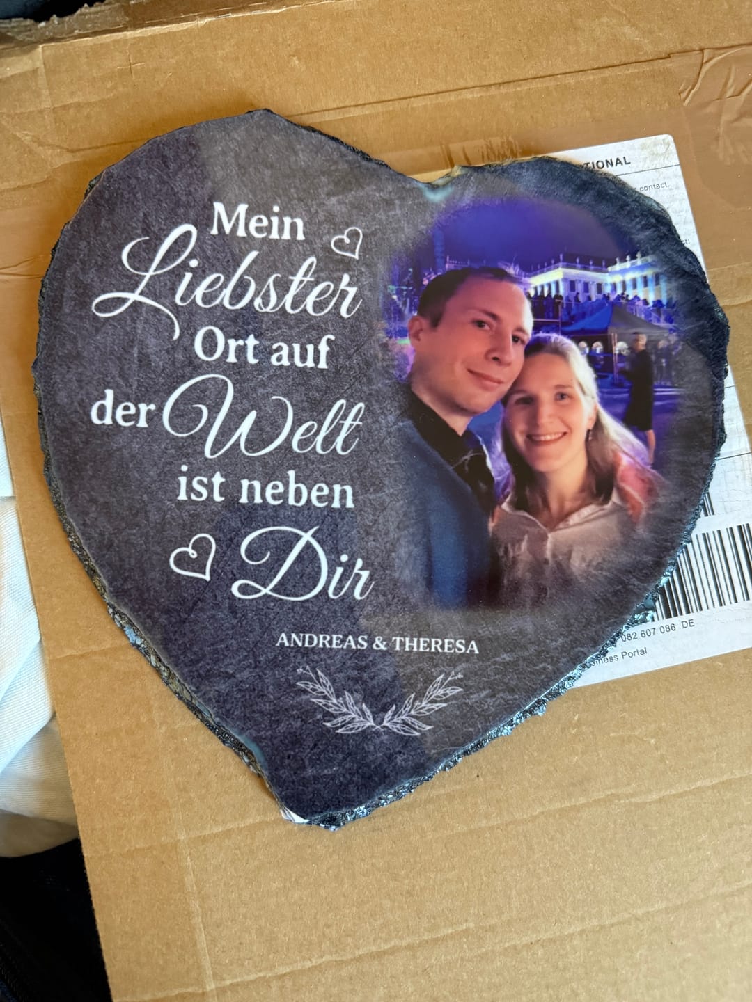 Customer photo review of Neben dir - Paar-Schieferherz