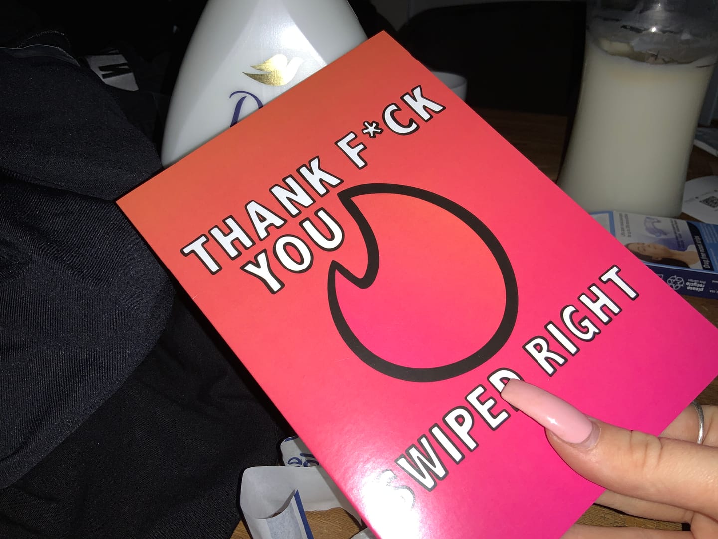 Customer photo review of Swipe Right 🔥- V-Day Card