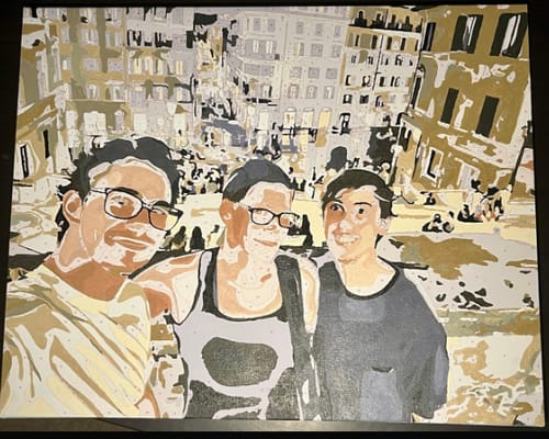 Customer photo review of Custom Portrait Paint By Numbers