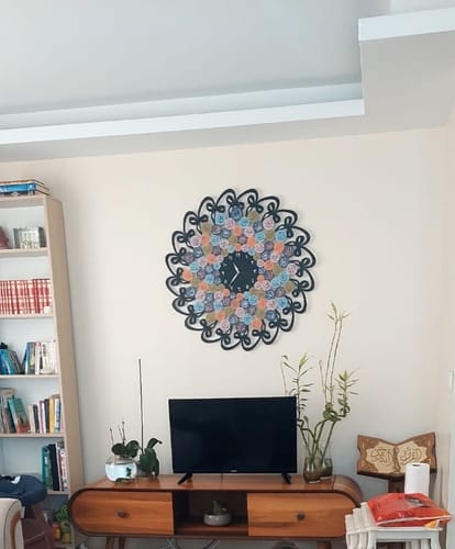 Customer photo review of Hüve Kaligrafi Çerçeveli Esmaül Hüsna Duvar Saati - UV Renkli Baskı