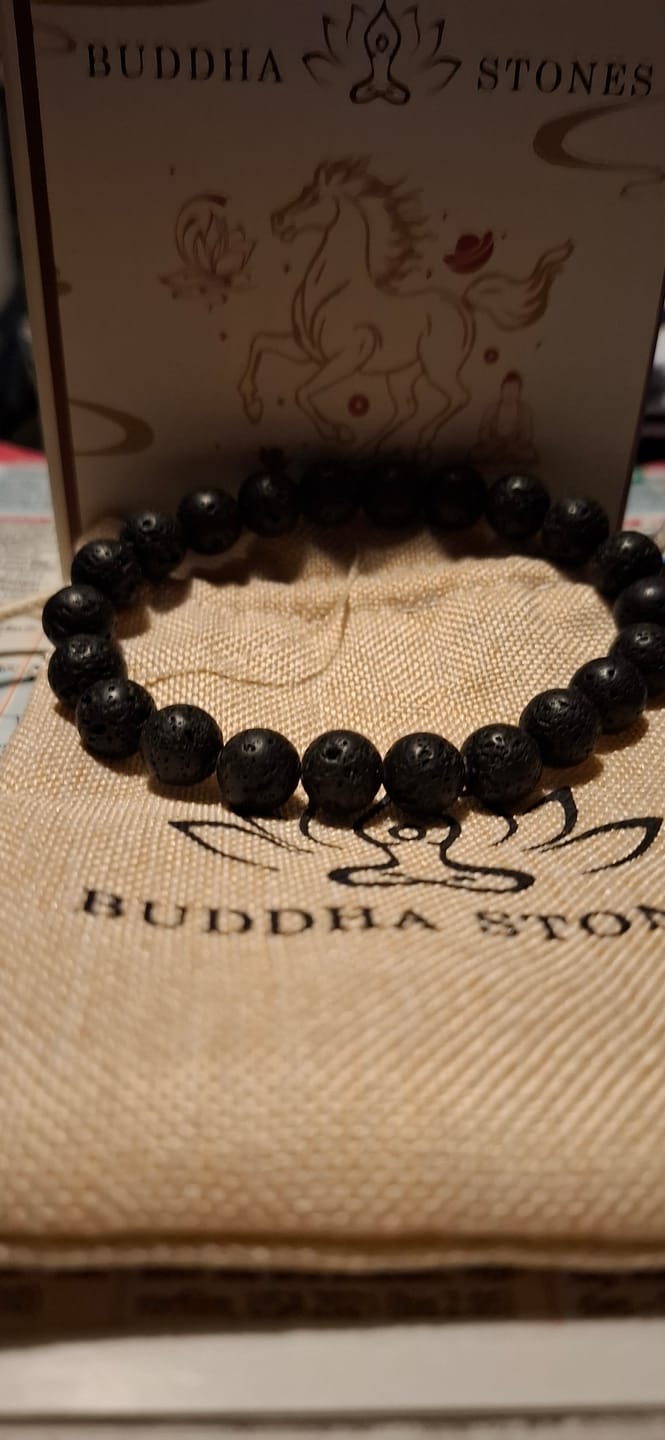 Customer photo review of Buddha Stones, Lavagestein, Ebenholz, Tigerauge, unterstützendes Heilungsarmband