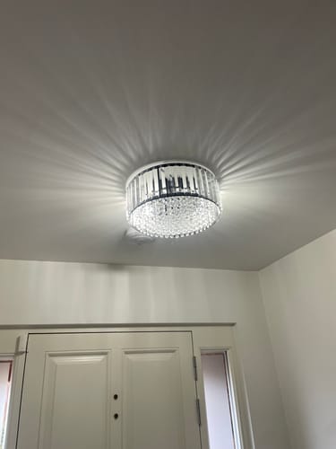 Customer photo review of 3-Light Crystal Flush Mount Ceiling Light