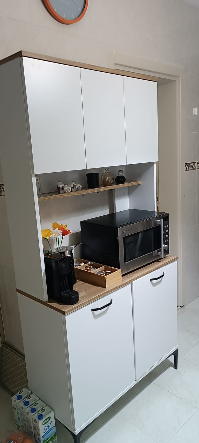 Customer photo review of Rani JE192 Çok Amaçlı Dolap 5 Kapaklı Kiler Mutfak Dolabı Beyaz - Sepet Ceviz
