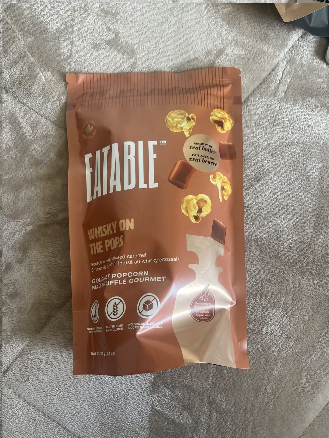 Customer photo review of Whisky on the Pops (125g) - Scotch Infused Caramel Popcorn