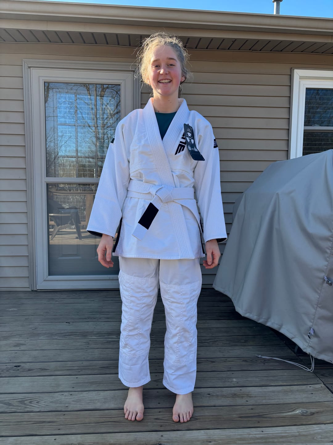 Customer photo review of Core White Brazilian Jiu Jitsu Womens BJJ Gi