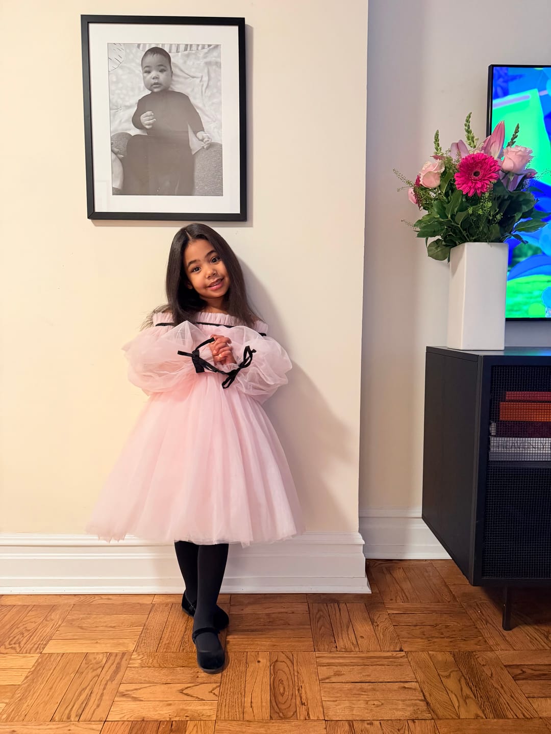 Customer photo review of Coco-Pink Tulle Dress
