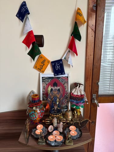 Customer photo review of Holy Land of Tibet Hangs Prayer Flags For Energy Blessing