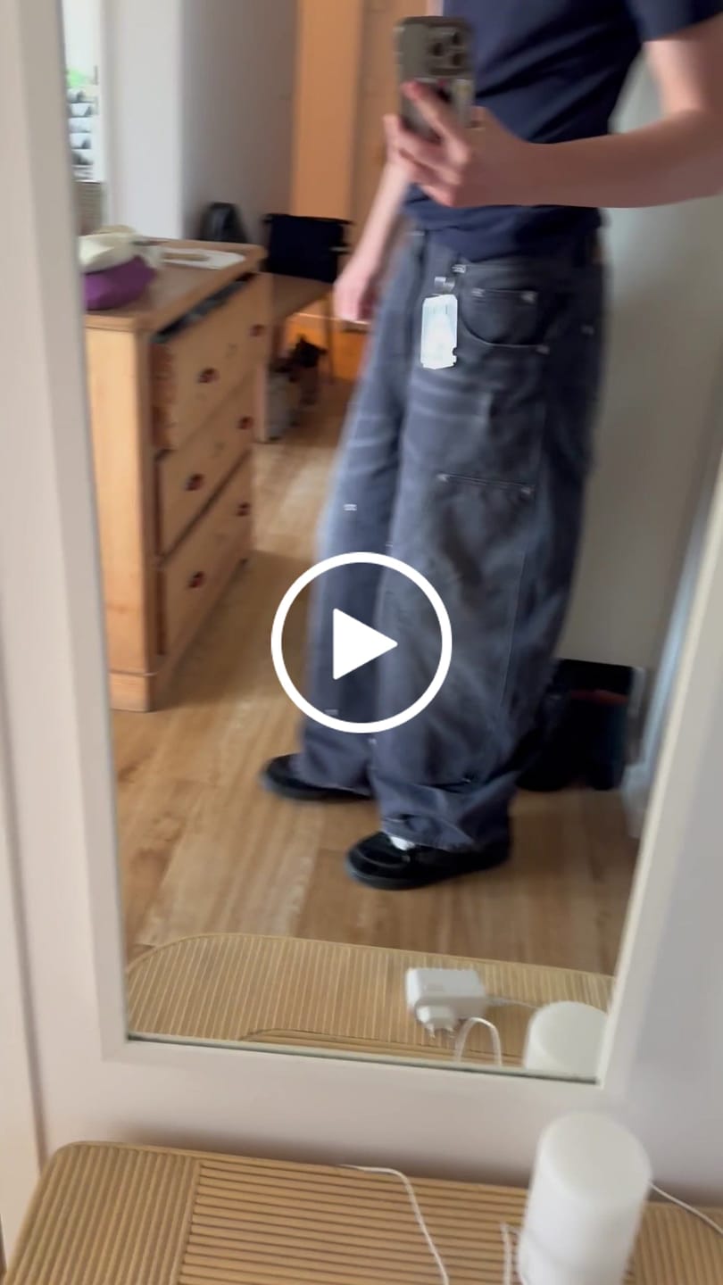Customer video review of Scribbled Double Knee Pants