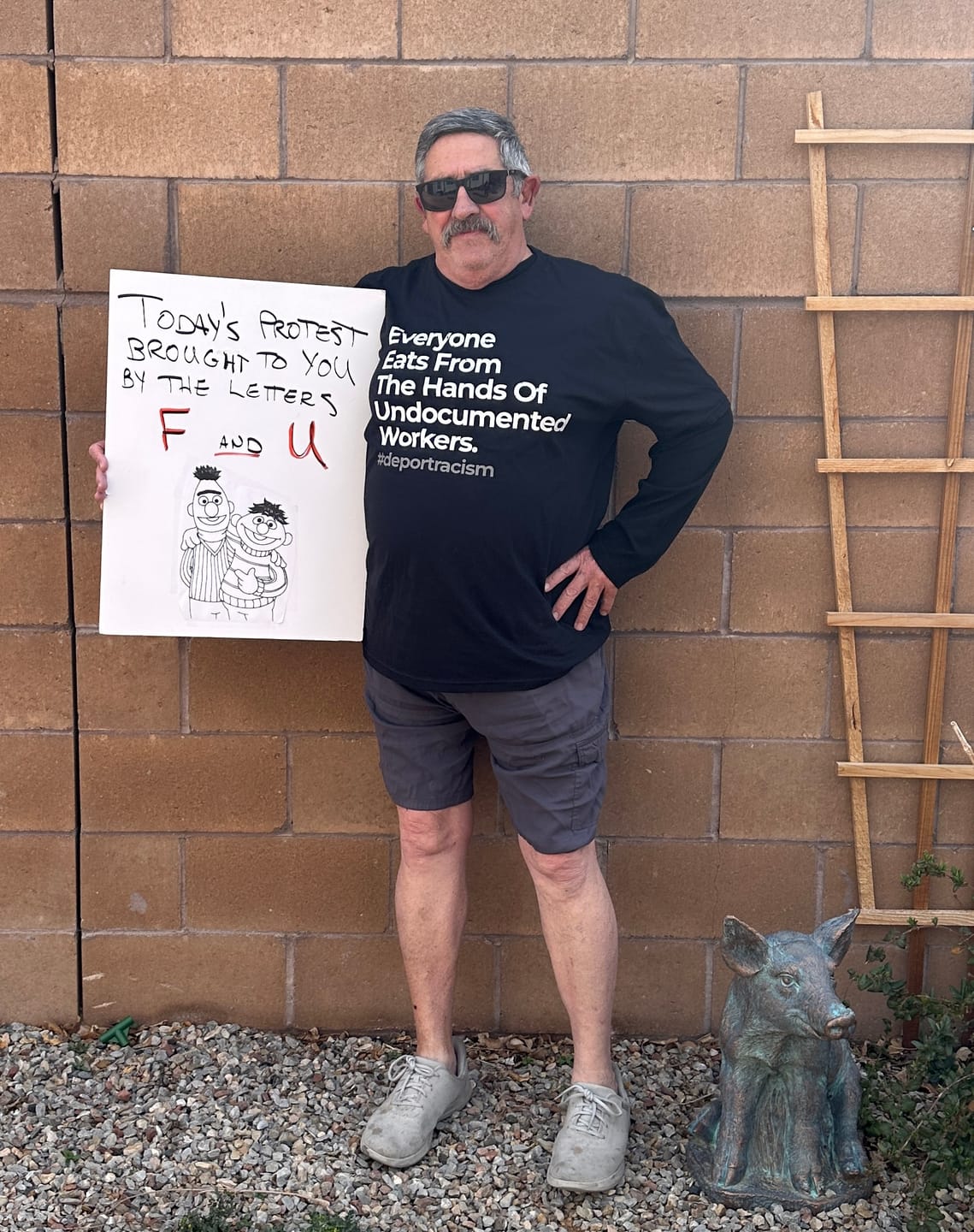 Customer photo review of Undocumented Workers Statement T-Shirt