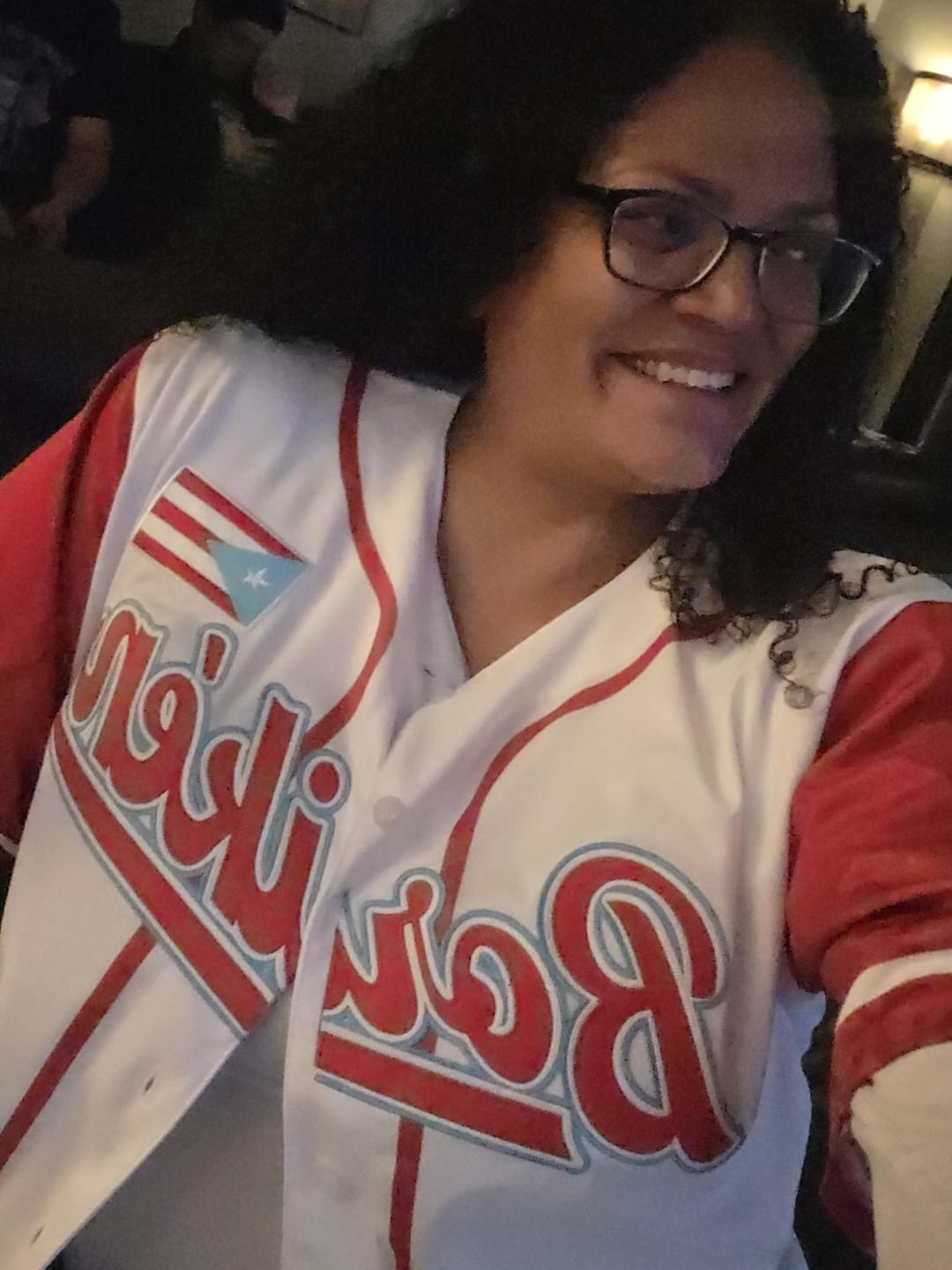 Customer photo review of Puerto Rico Heritage Custom Baseball Jersey