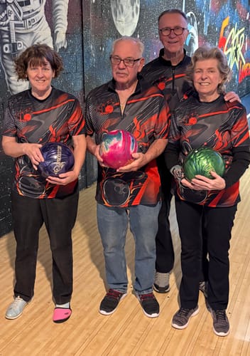 Customer photo review of Black And Red Custom Flame Bowling For Women, Fire Bowling Team Bowler Jersey IPHW7931
