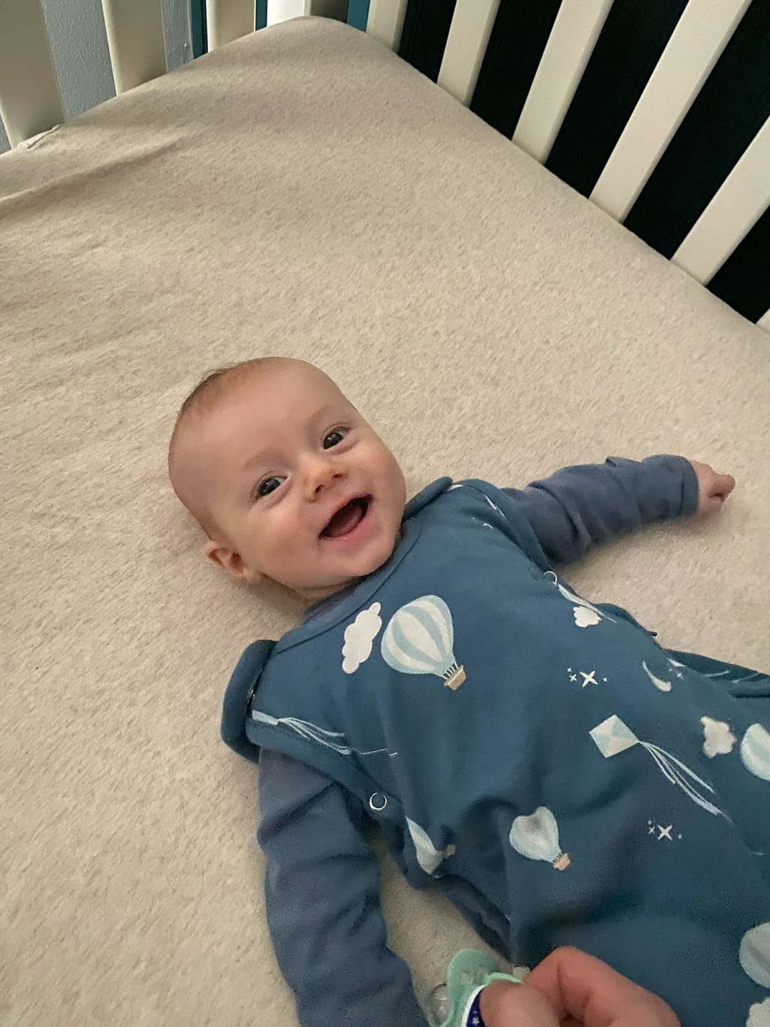 Customer photo review of 4 Season® Ultimate Baby Sleep Bag, Merino Wool & Organic Cotton, Hot Air Balloon