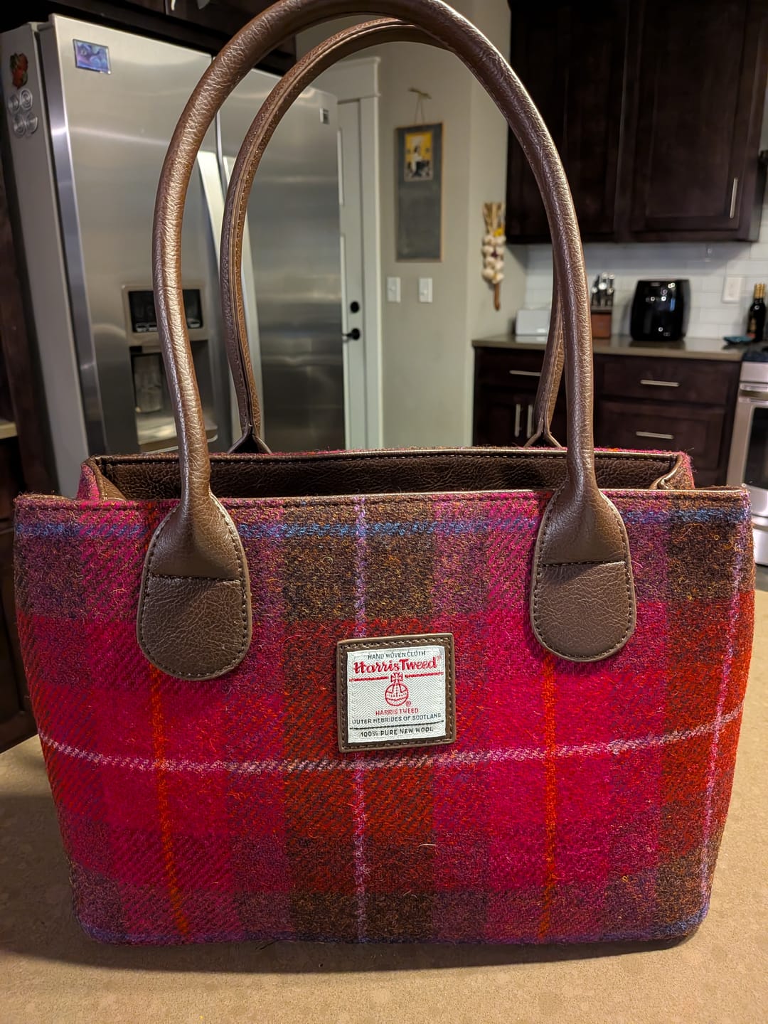 Customer photo review of Classic Harris Tweed Handbag