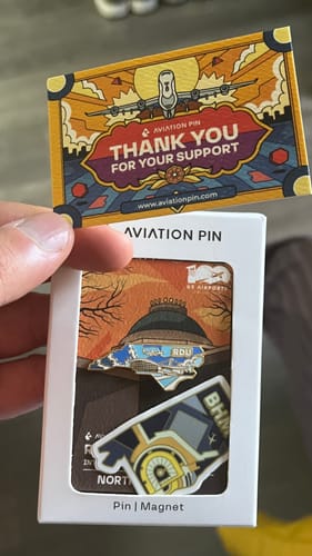 Customer photo review of RDU Airport Sticker – Raleigh–Durham International Airport, North Carolina