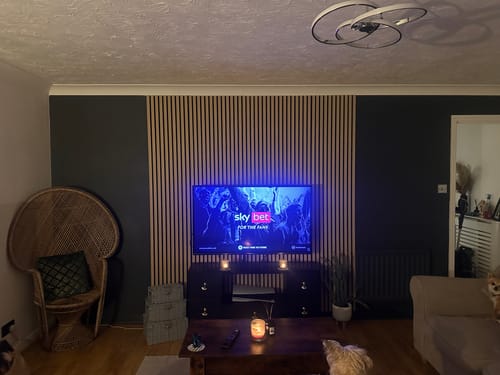 Customer photo review of Acoustic Slat Panel - Natural Oak