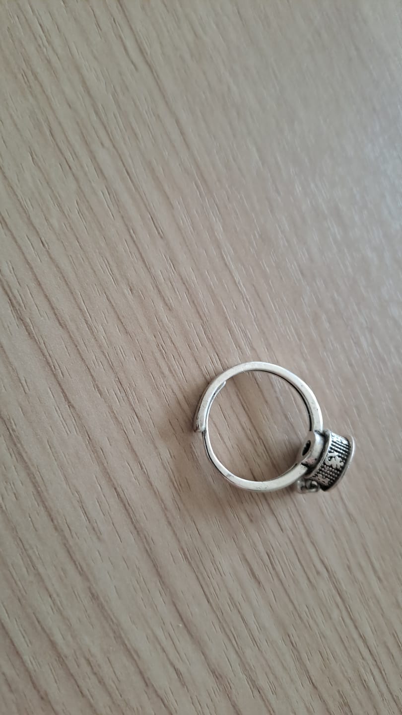 Customer photo review of Tibetan Buddhist Prayer Wheel Mantra Ring