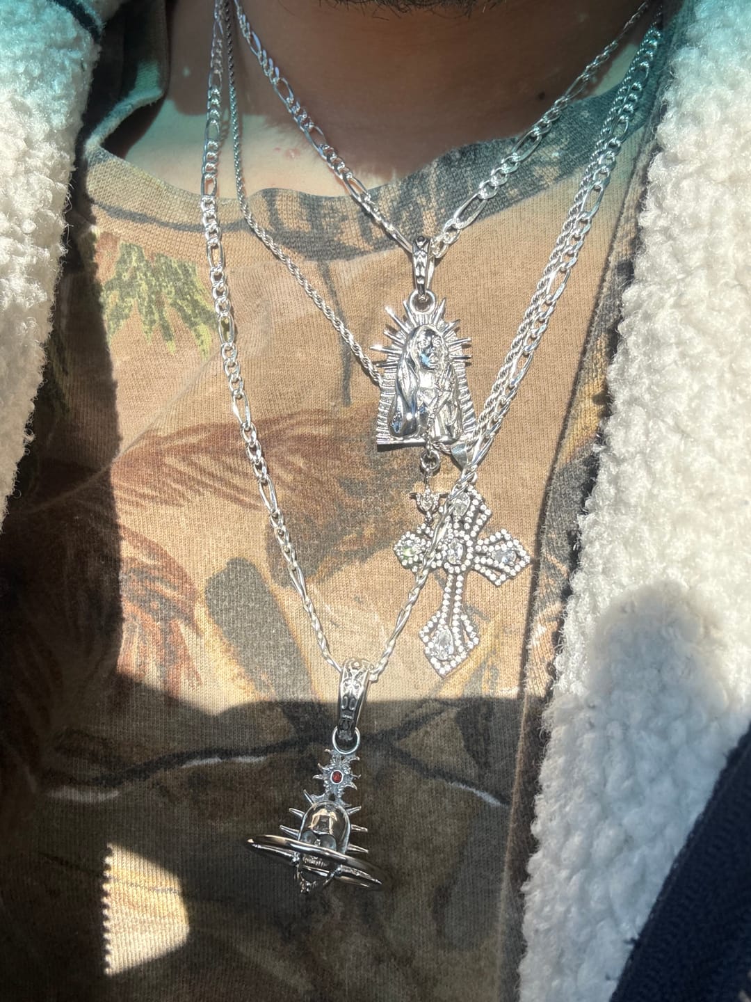 Customer photo review of VIRGIN MARY PENDANT