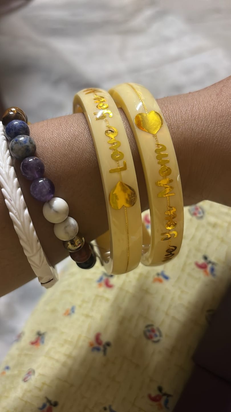 Customer photo review of Anmol Bandhan Gold Bangles –  Love & Togetherness crafted in Gold