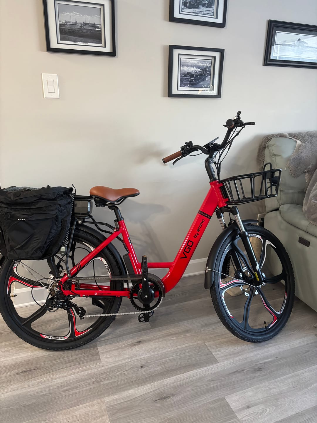 Customer photo review of Bike Rear Pannier Bag