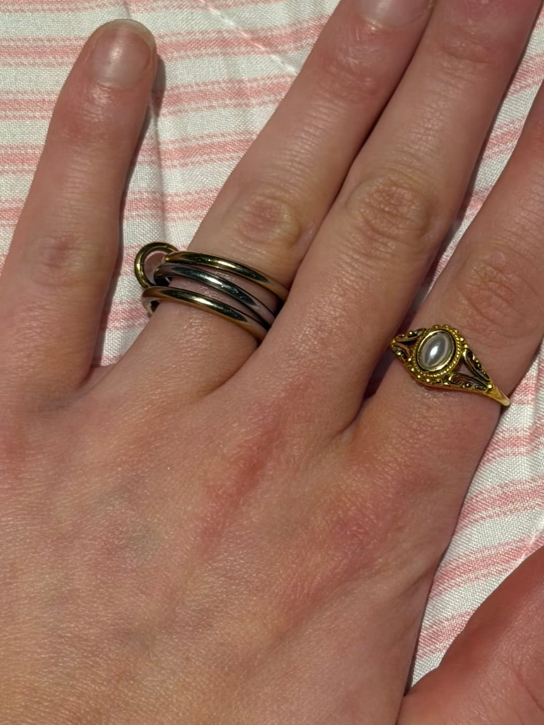 Customer photo review of Vintage Royal Pearl Ring