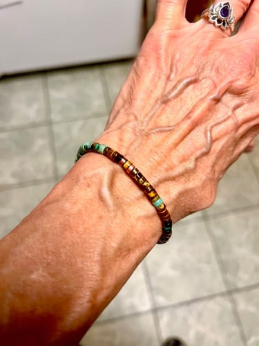 Customer photo review of 'Strong As Fuck' Morse code Motivational Bracelet