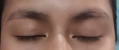 Customer photo review of Suero para pestañas y cejas