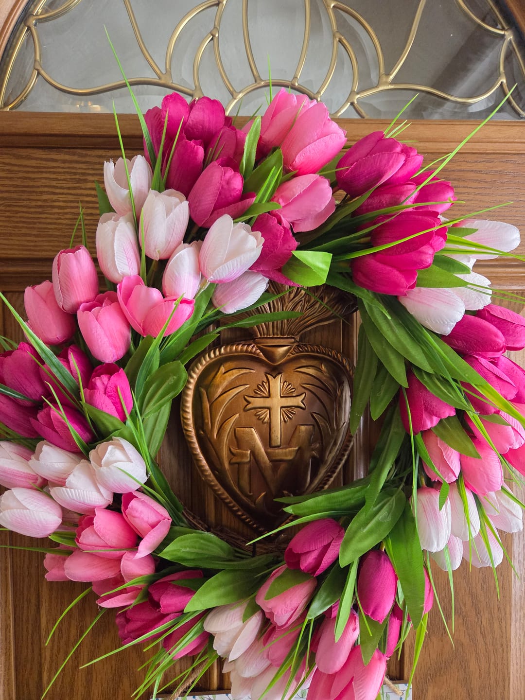Customer photo review of To Jesus Through Mary Sacred Heart Ornament | Large