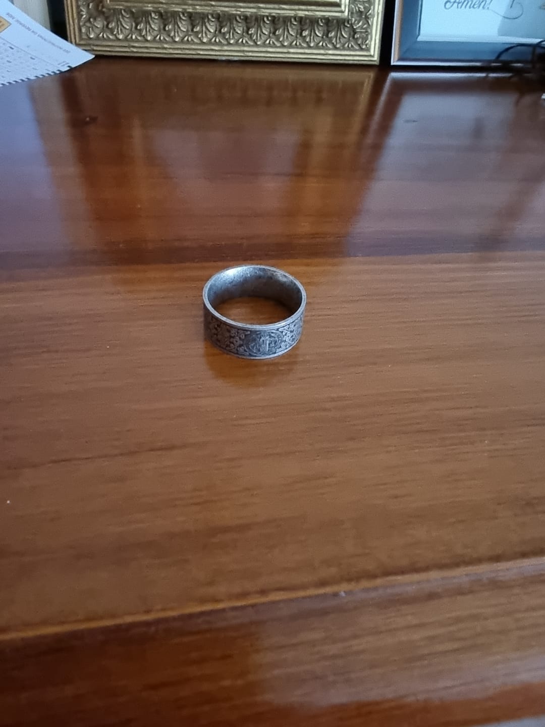 Customer photo review of Christianartworkshop Vintage St. Benedict Catholic Ring