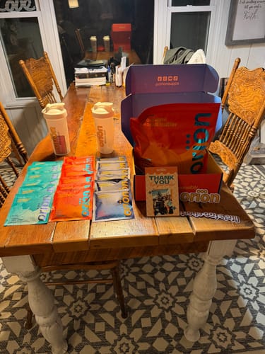 Customer photo review of 9 Loaded Protein Samples + Shaker Bottle