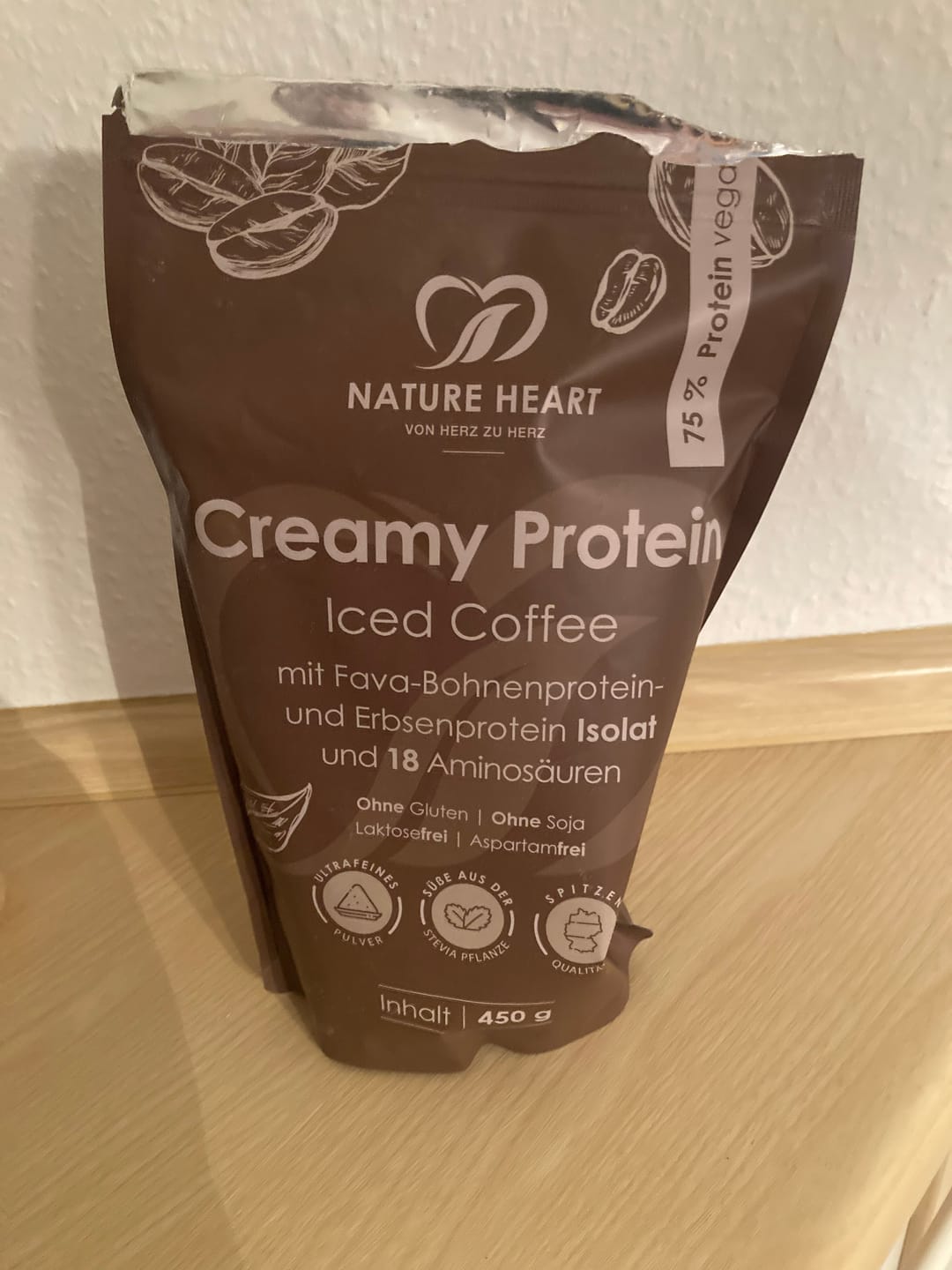 Customer photo review of Creamy Protein Iced Coffee