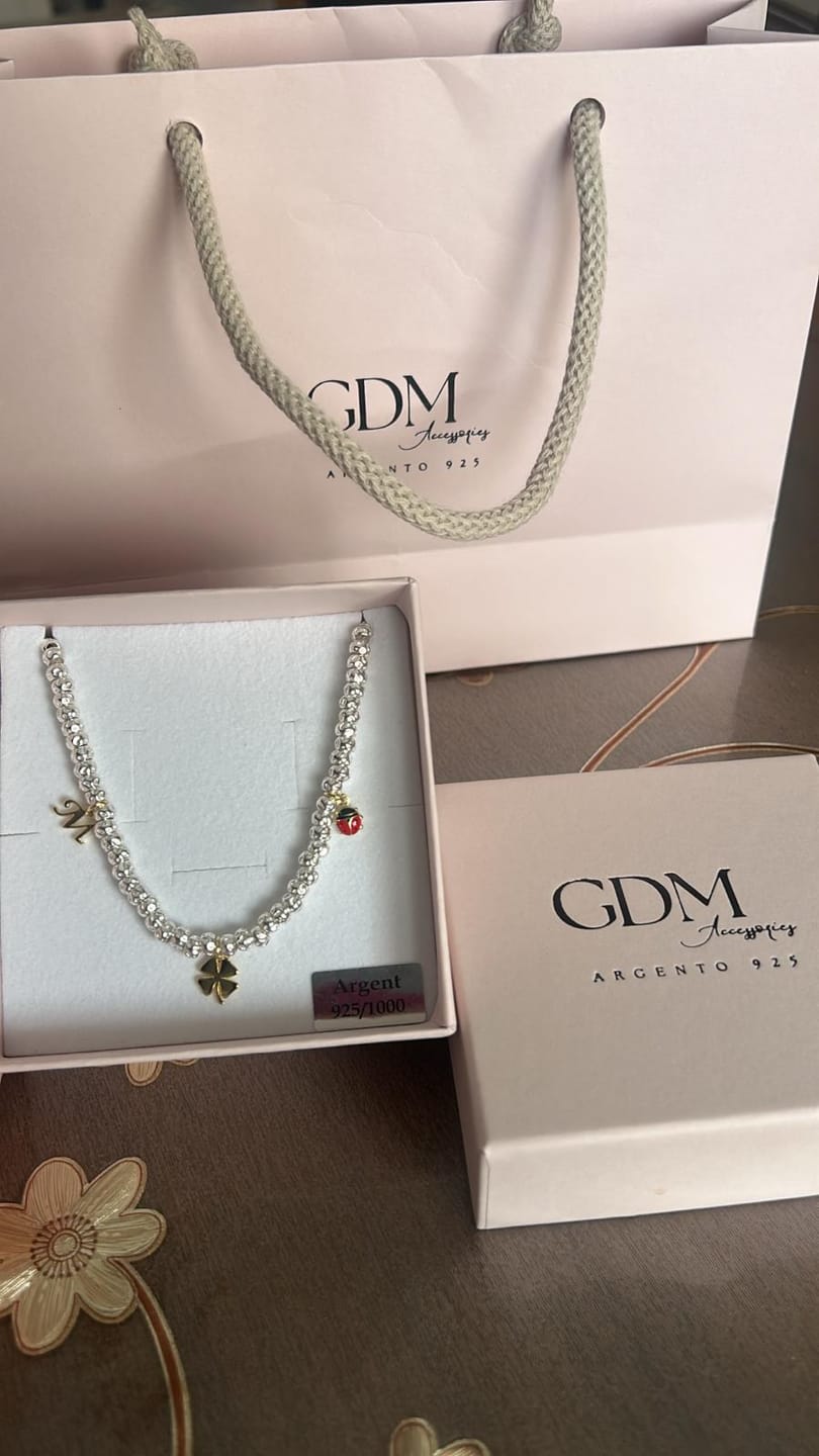Customer photo review of CREA LA TUA COLLANA GRANELLI BOMBATI E TONDEGGIANTI - Argento e Oro