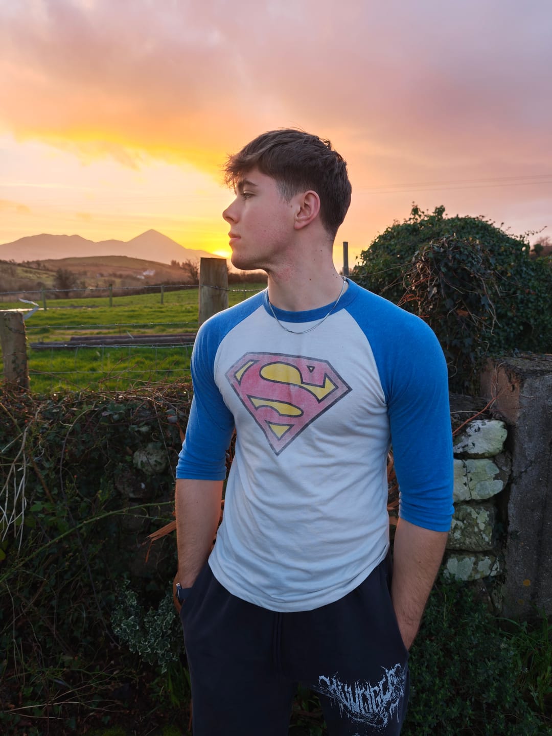 Customer photo review of 8072 - Superman 3/4 Raglan Shirts