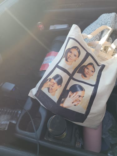 Customer photo review of Strike A Pose Tote Bag