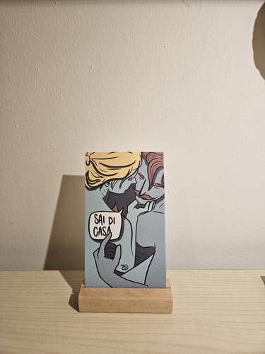 Customer photo review of Cartolina con stand: Sai di Casa