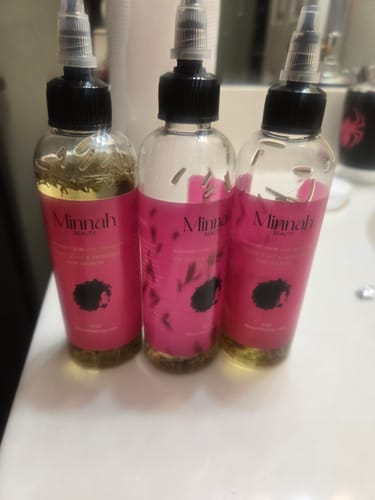 Customer photo review of Herbal Hair Growth Oil 2-in-1 Bundle