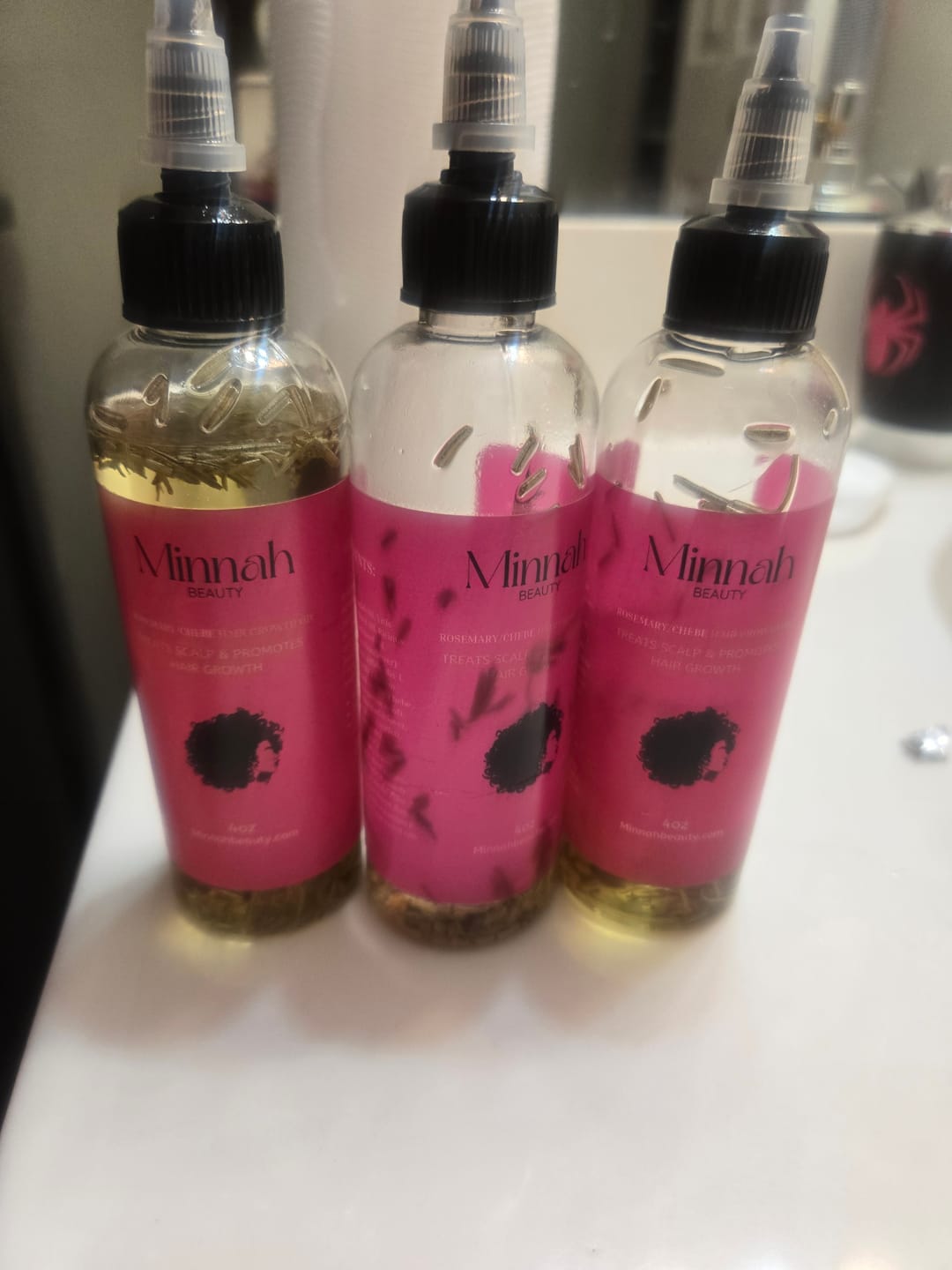 Customer photo review of Herbal Hair Growth Oil 2-in-1 Bundle