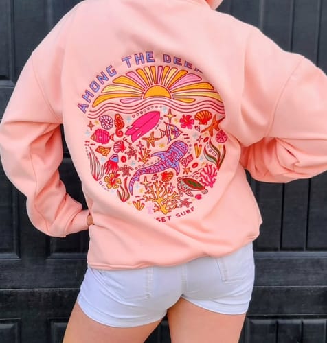 Customer photo review of Whale Shark Tropics Hoodie