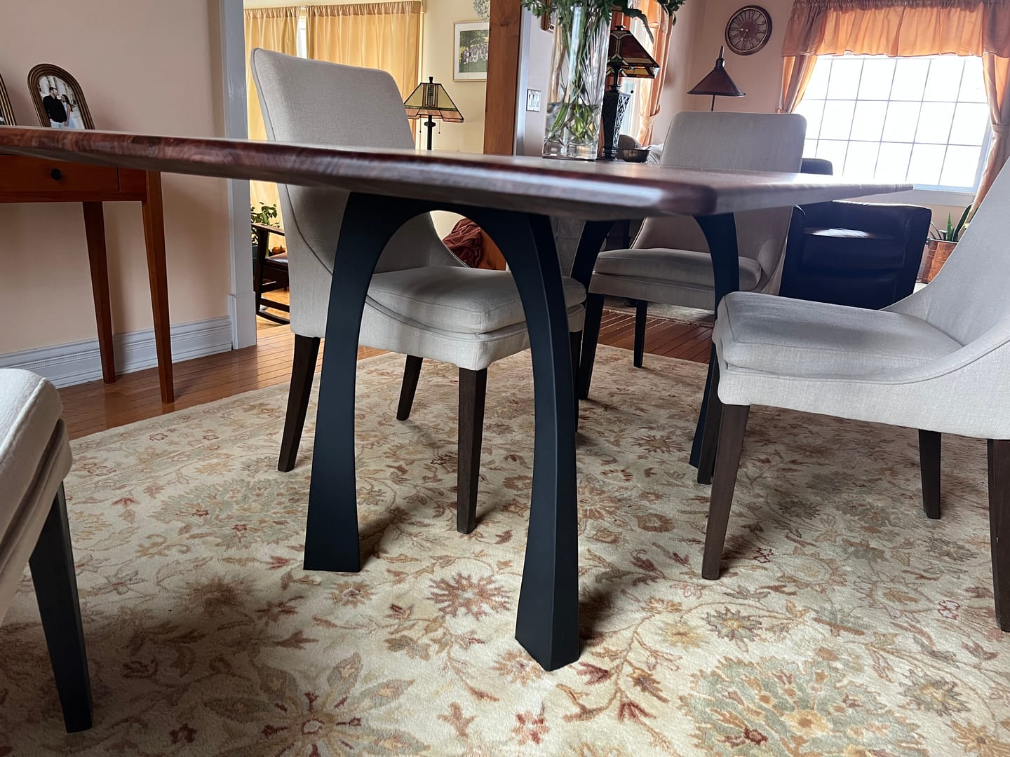 Customer photo review of Furniture Legs 419 Nura 28" H Metal Modern Dining Table Legs