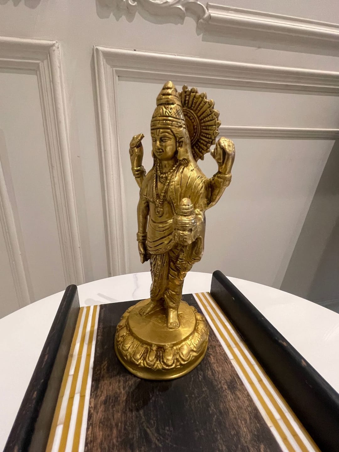 Customer photo review of Dhanvantri Ji 100% Pure Brass Statue Idol Decorative Showpiece for Home, Office and Gifting by Vastu Mandir
