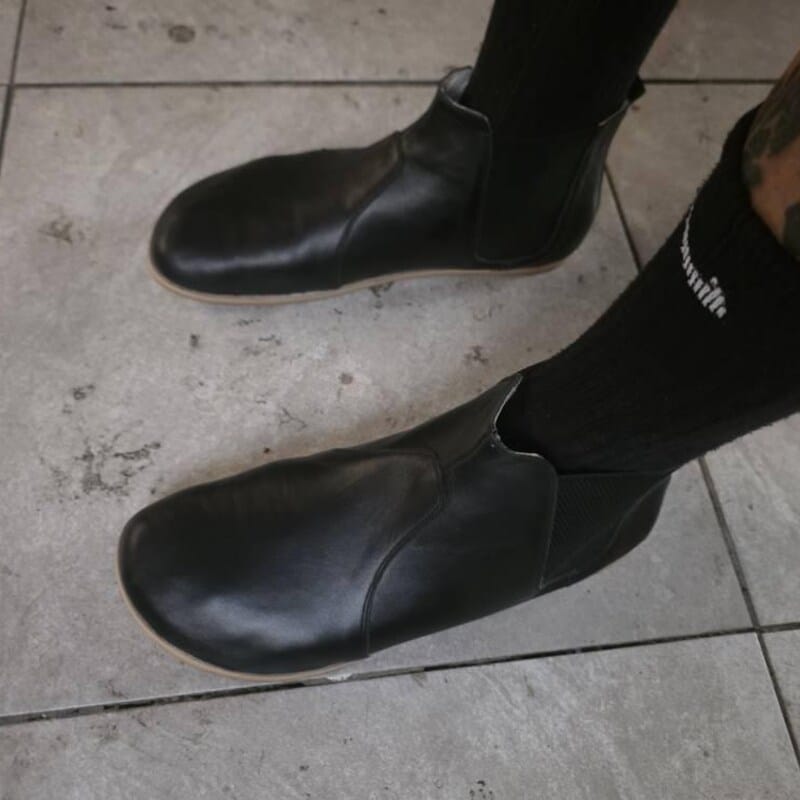Customer photo review of Zero Drop Barefoot Sneakers – Handcrafted Leather Shoes With Wide Toe Box & Flexible Sole
