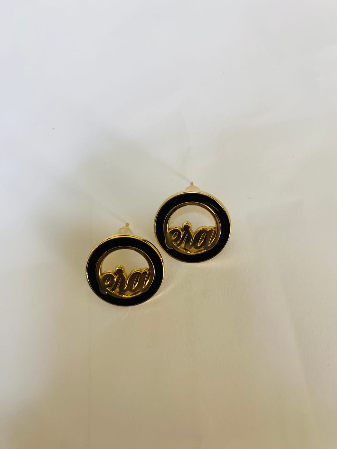 Customer photo review of Gold Diva Earrings